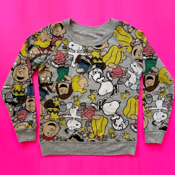 REVERSIBLE Snoopy & Peanuts Sweatshirt - Picture 1 of 6